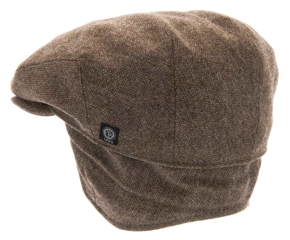 Brown Flat cap with Foldable ear flaps
