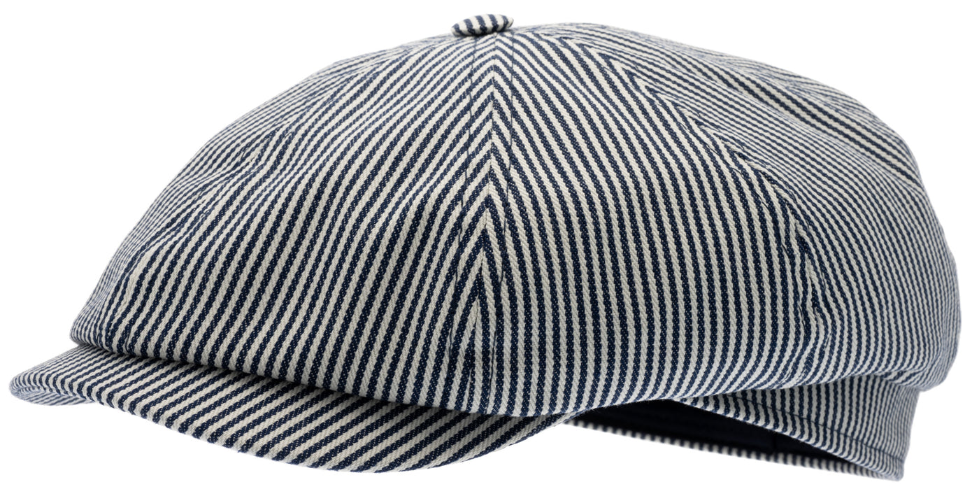 Bakerboy striped indigo blue Newsboy cap