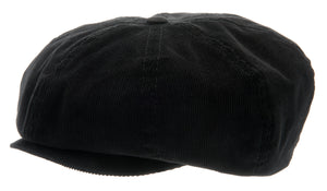 Oversized Newsboy cap - Olle Sr. Soft cord Black - CTH Ericson