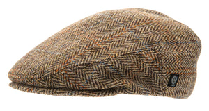 Brun Harris Tweed Flat Cap, Tweedkeps