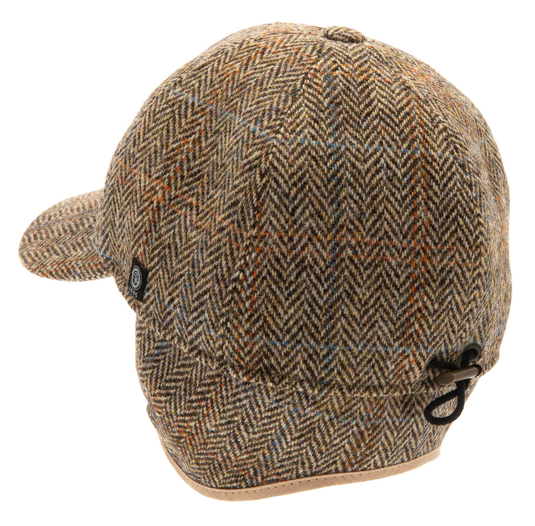 James Harris Tweed Camel - Baseball cap, Brown winter cap with