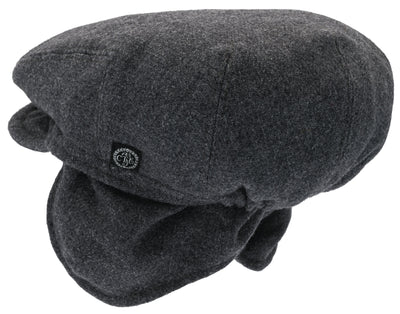Winter Tweed Flat cap for kids, Gubbkeps för barn med öronlappar