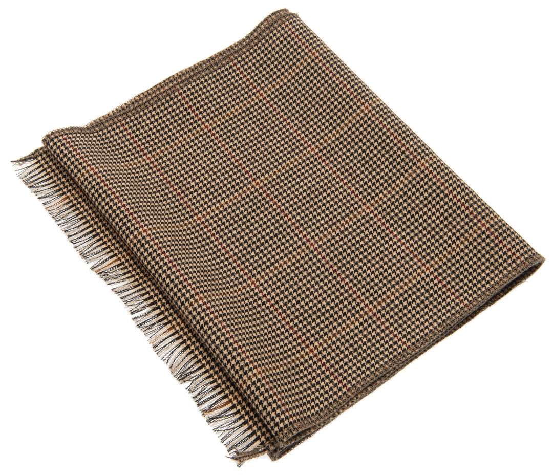 Edgar Moon Houndstooth Brown - Scarf, Tweed neckcloth – CTH