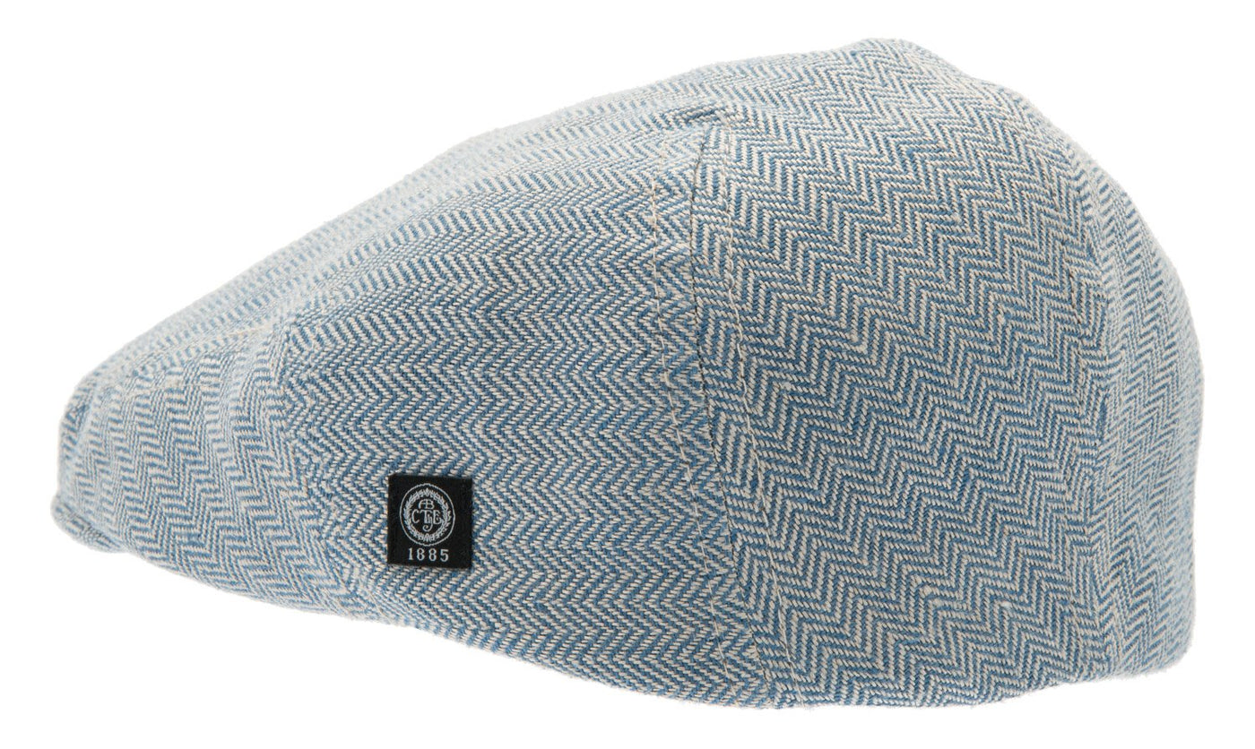 Blue Flat cap in linen for summer
