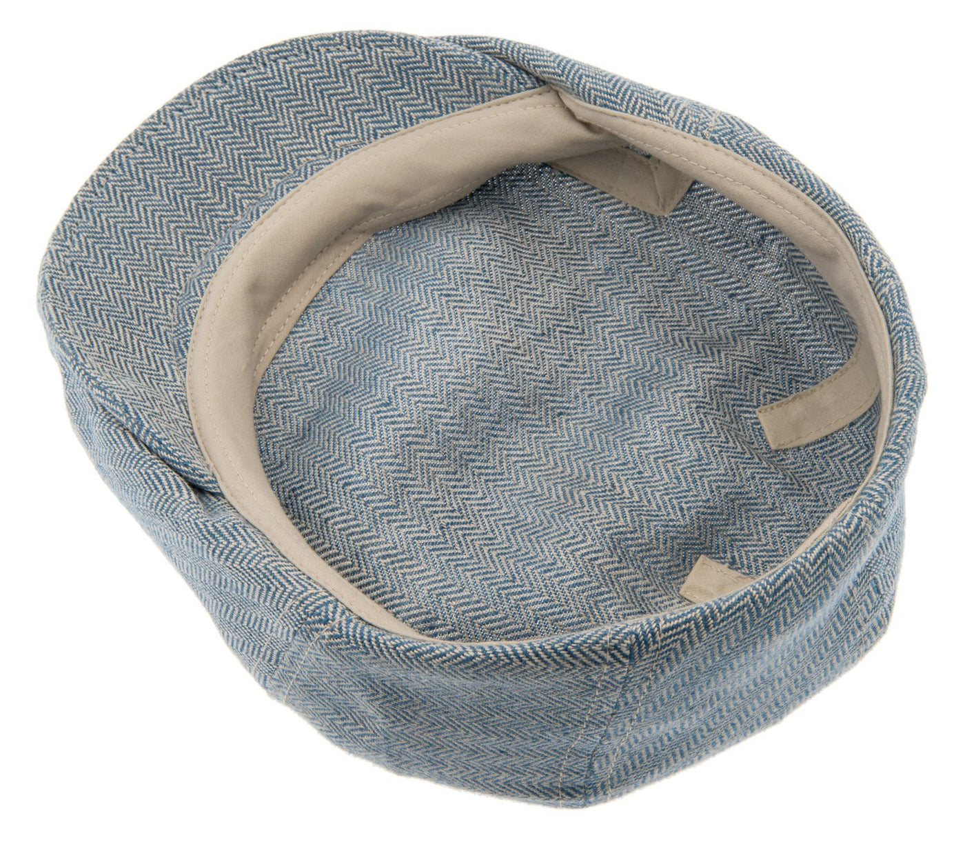 Blue Flat cap in linen for summer