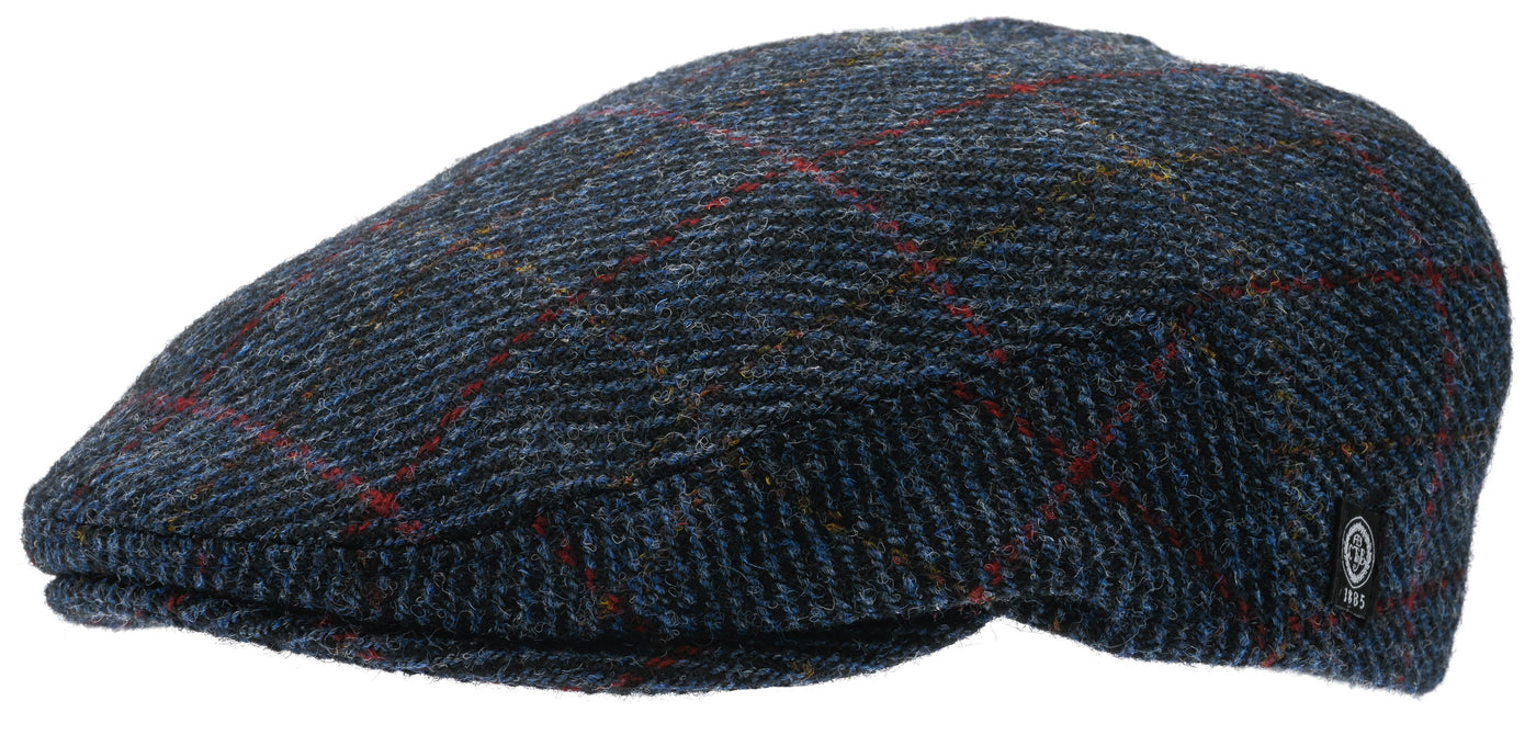 Blue Flat cap, Harris Tweed, Blå Tweedkeps