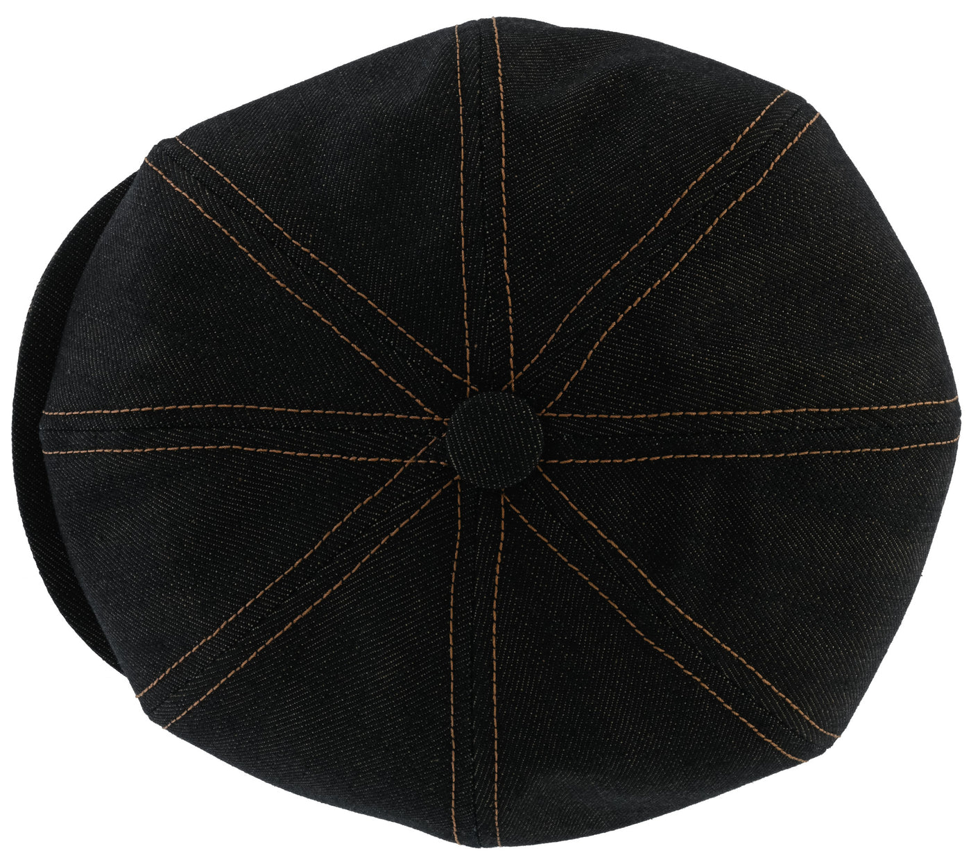 Black Denim Sixpence, Casquette, 8-Panel cap, Eight piece cap