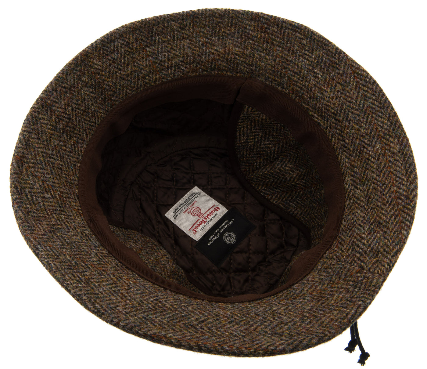 Green Harris Tweed Walking hat, Grouse hat, fold-down ear patches